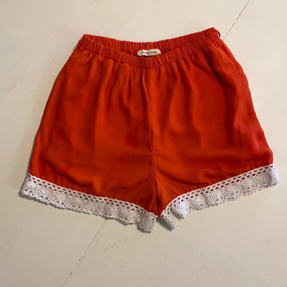 Orange Lace Shorts